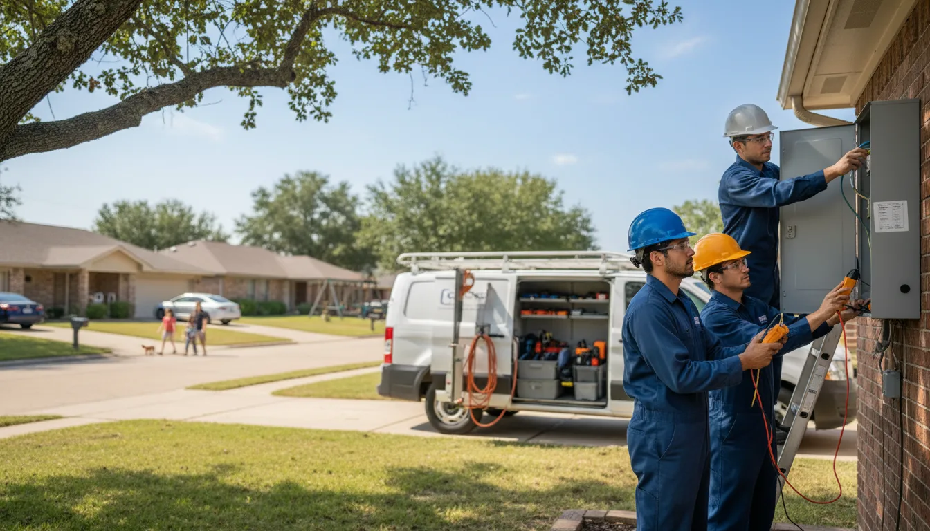 Certified electrician providing emergency electrical services in Center, TX